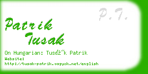 patrik tusak business card